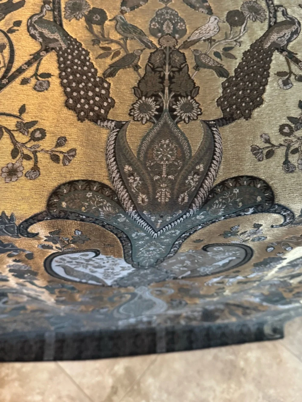 Moonlight Shawl with Peacock Design, Wedding Wrap - Picture 16 of 17